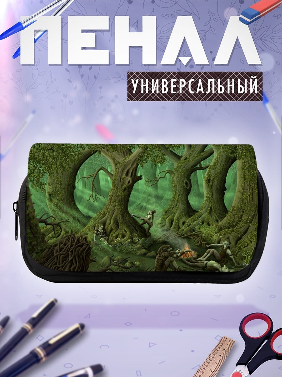 Пенал-косметичка заколдованный лес