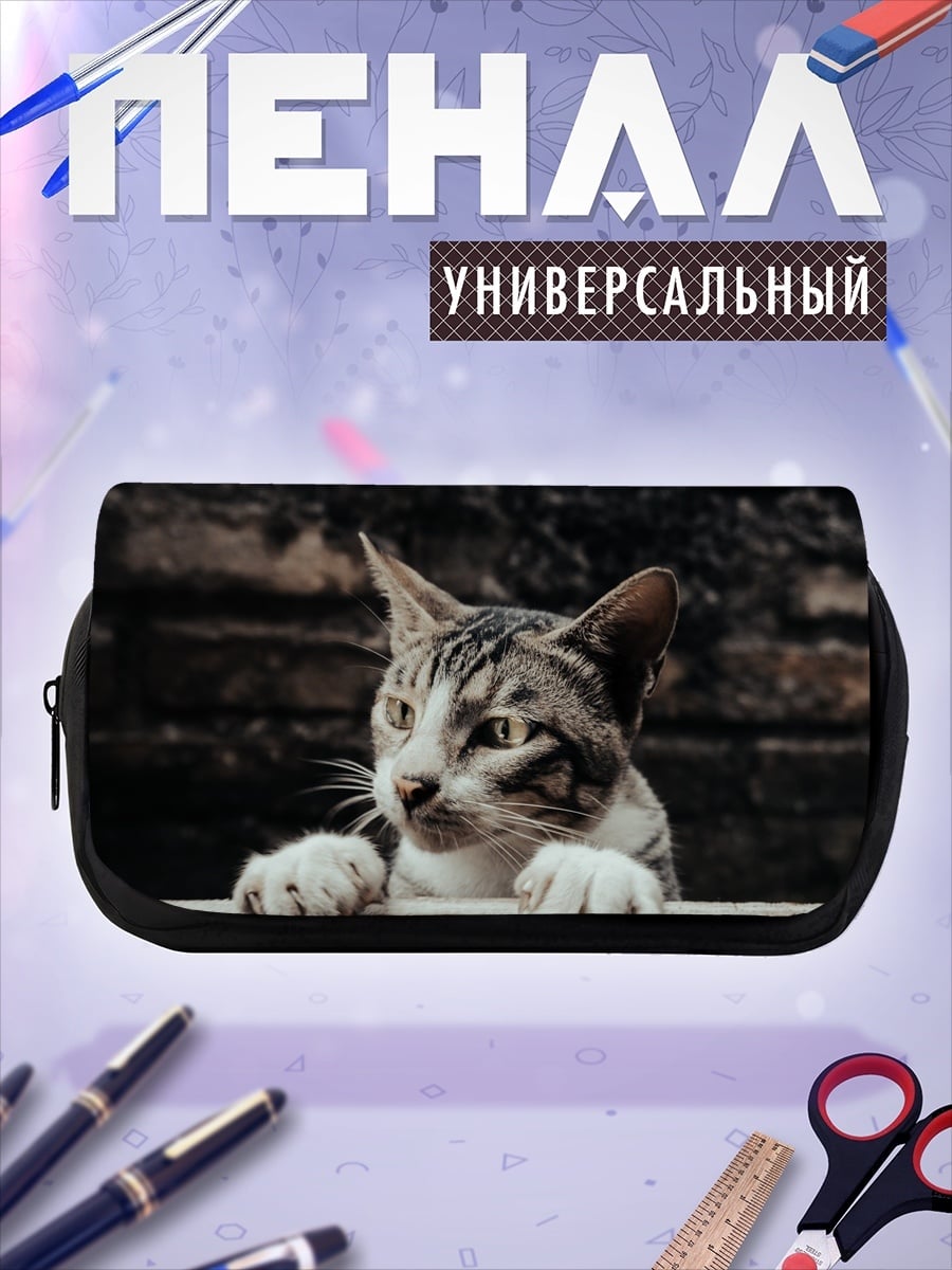 Пенал-косметичка Любопытный кот