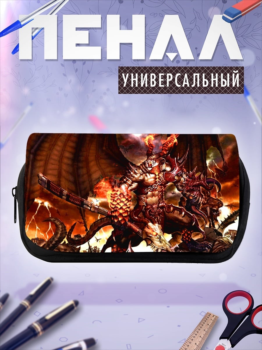 Пенал-косметичка Демон с огненным мечом
