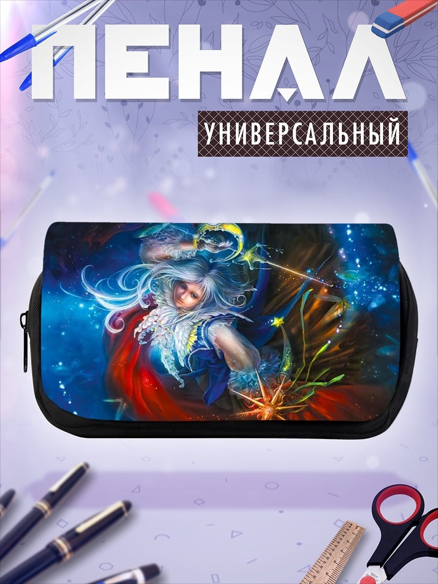 Пенал-косметичка Девушка с мечом
