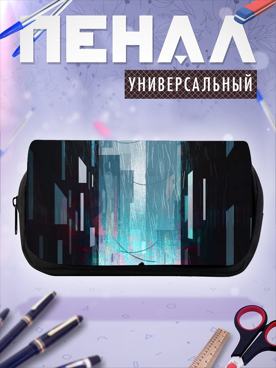Пенал-косметичка Девушка и кот