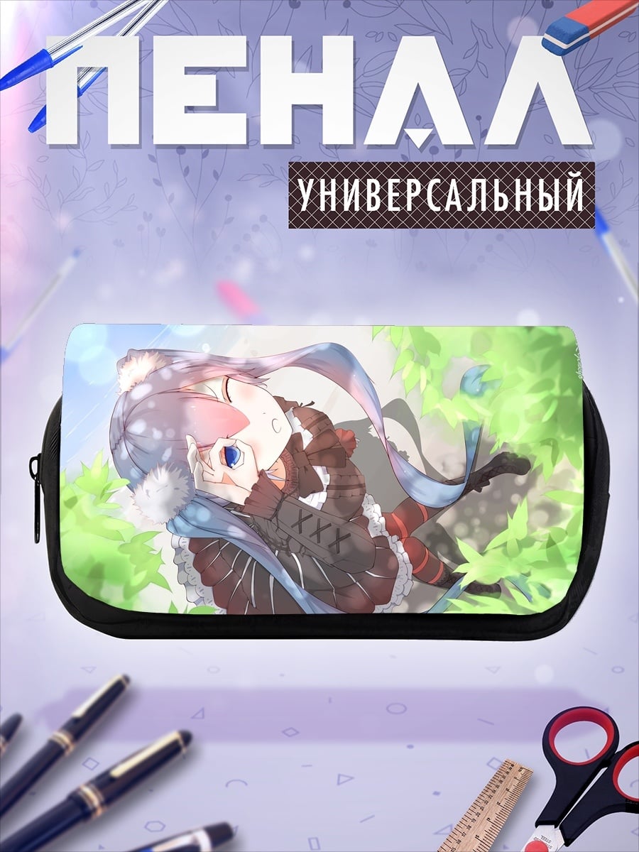 Пенал-косметичка Аниме девушка в цветах