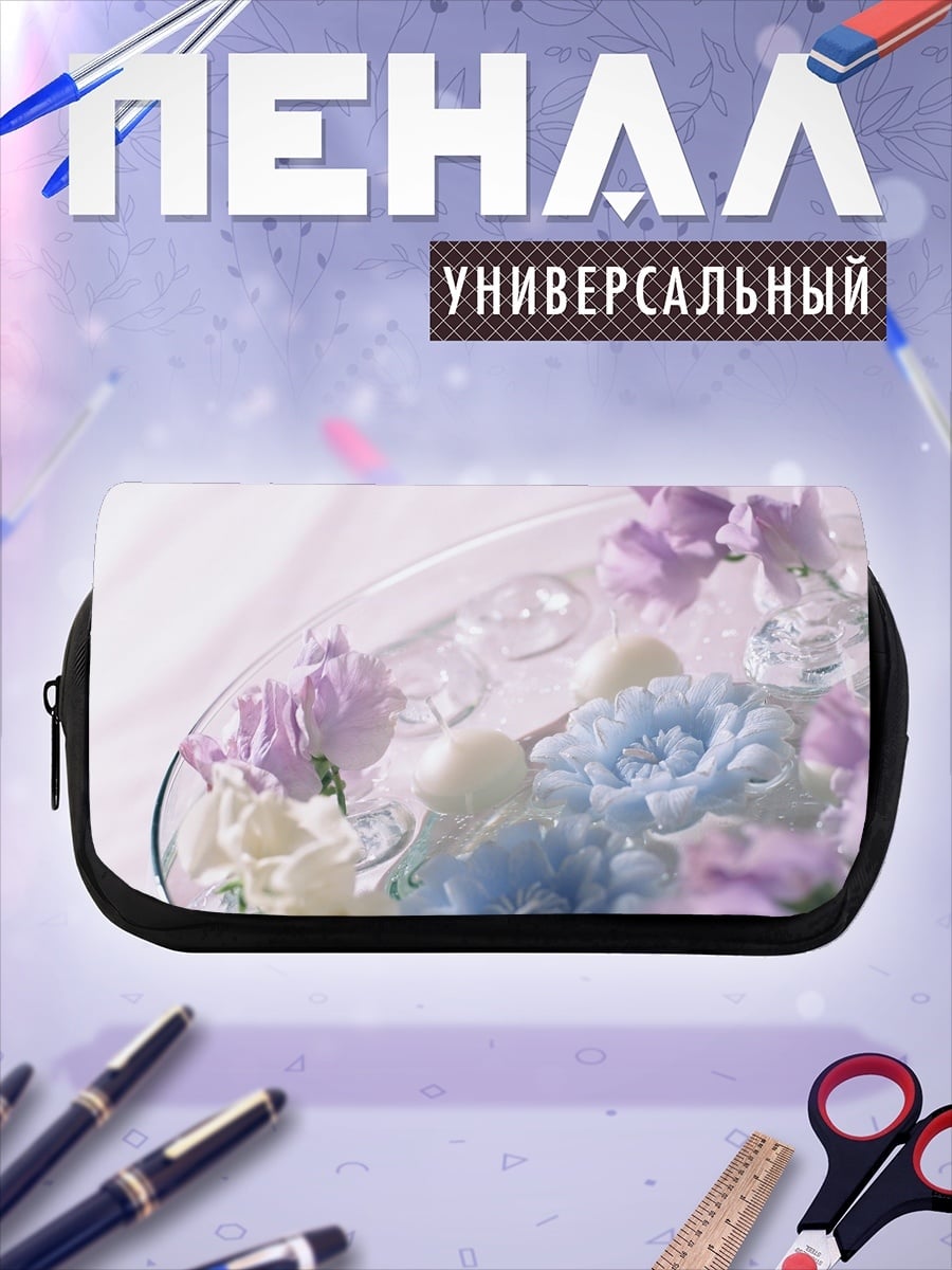 Пенал-косметичка Цветочная композиция в воде