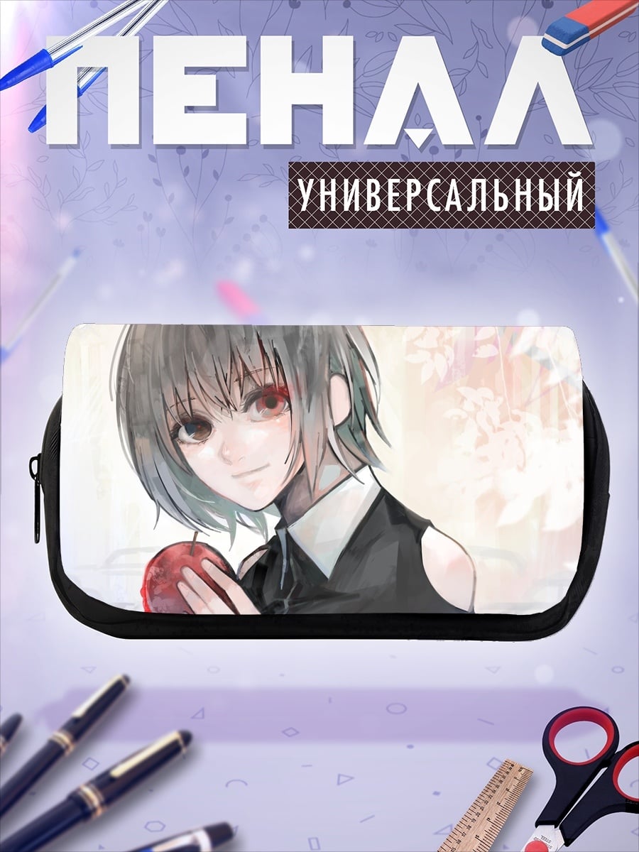 Пенал-косметичка девушка с яблоком