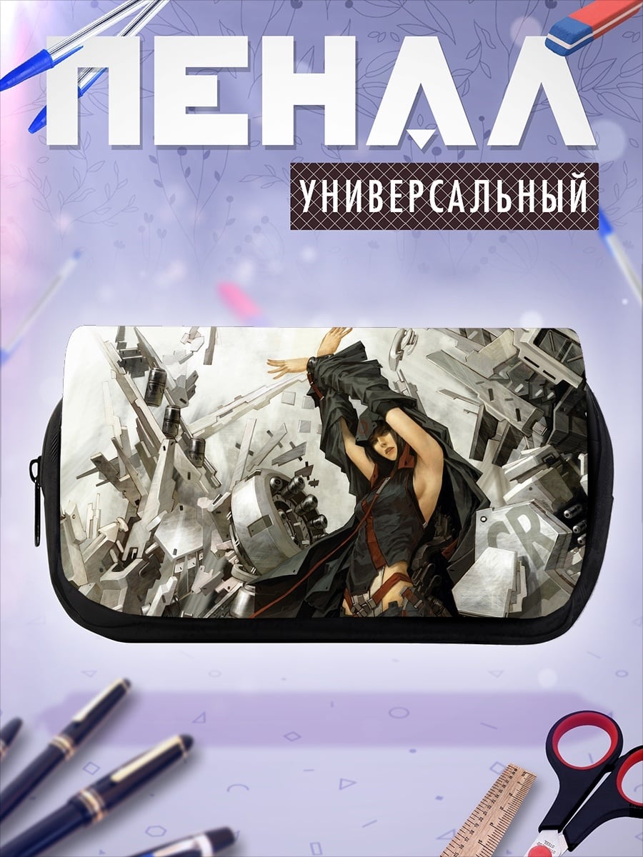 Пенал-косметичка Девушка в черном