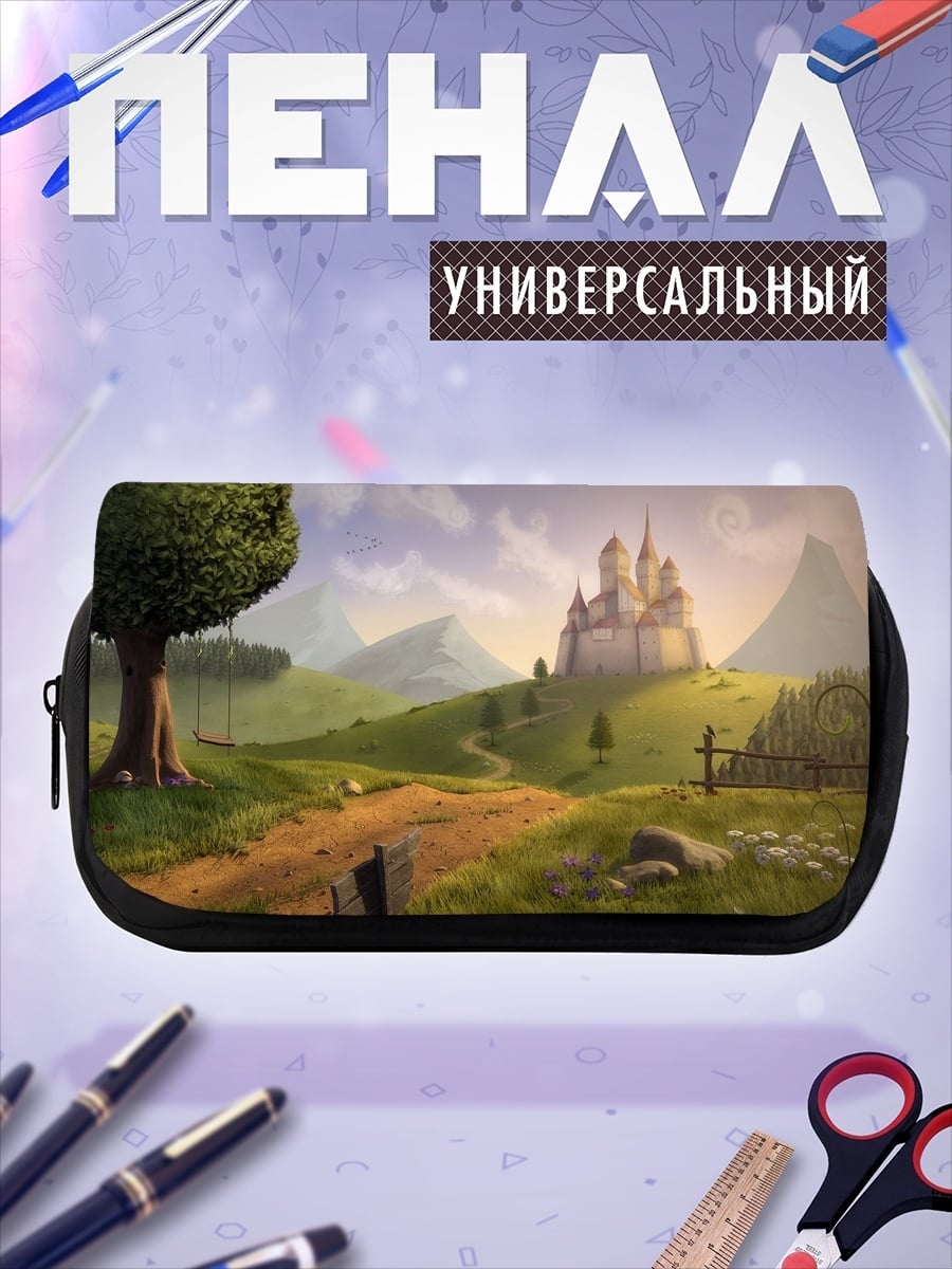Пенал-косметичка Сказочный замок на холме