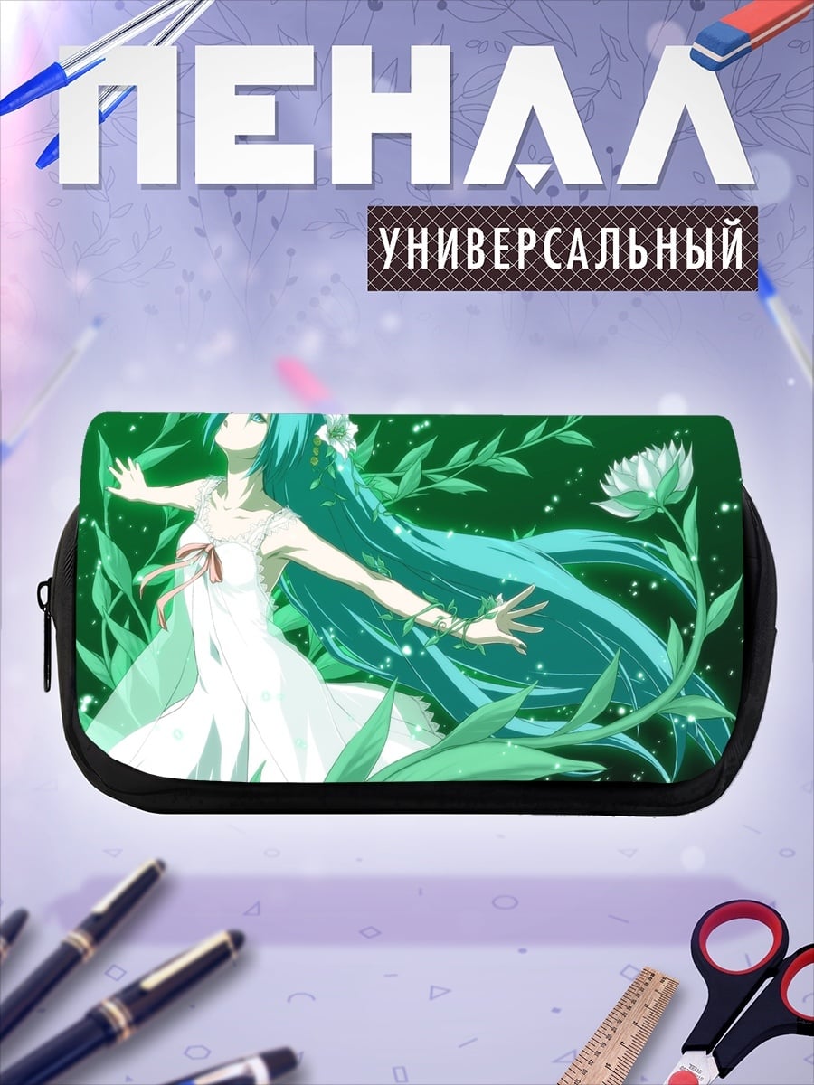 Пенал-косметичка Девушка в цветах