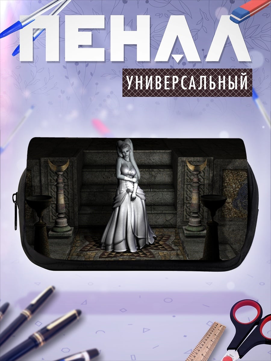 Пенал-косметичка девушка статуя