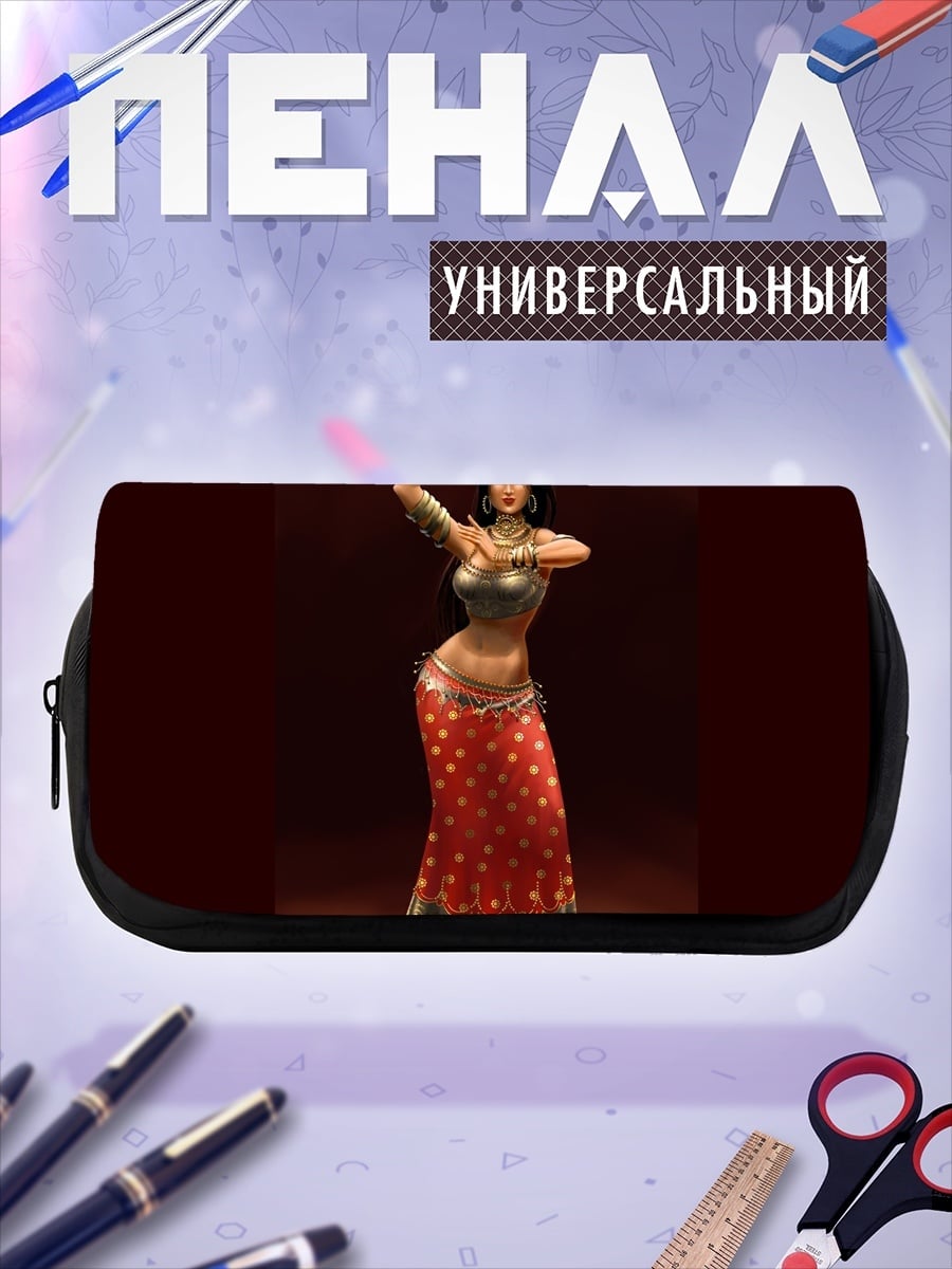 Пенал-косметичка индийская танцовщица в сари