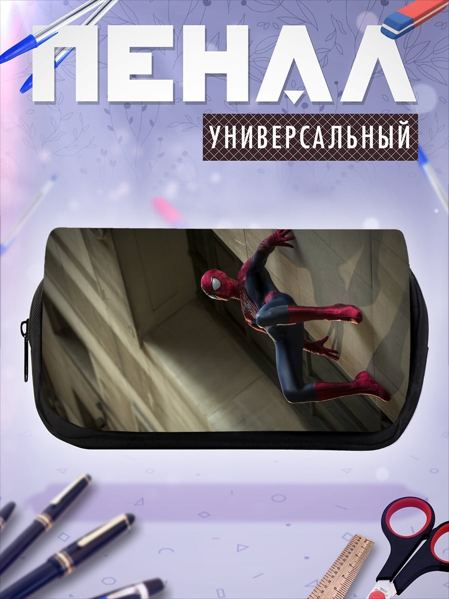 Пенал-косметичка человек-паук на стене