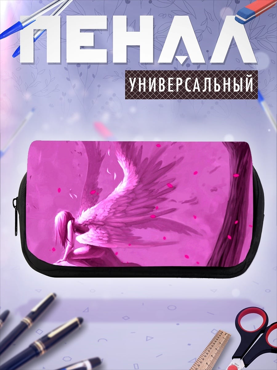Пенал-косметичка ангел в розовом