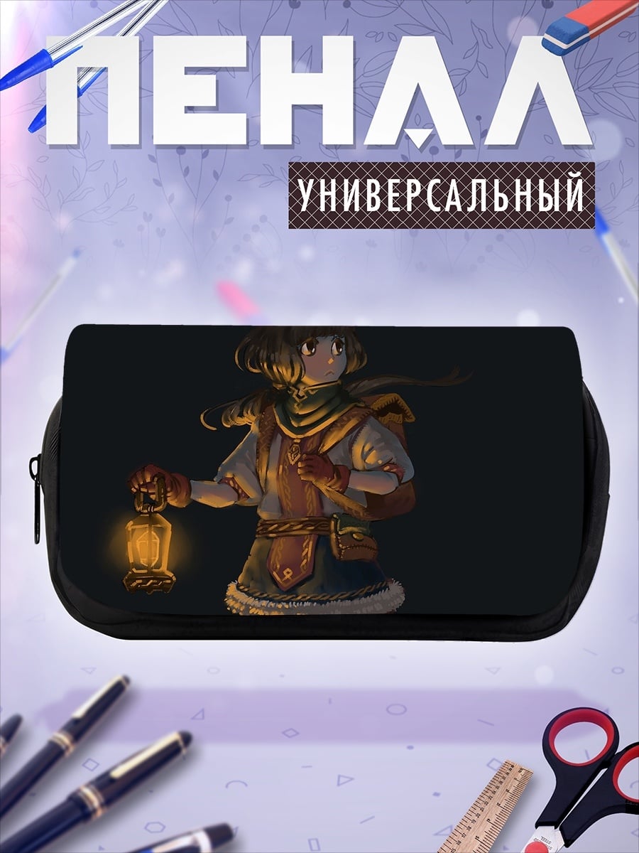Пенал-косметичка Аниме девочка с фонарем