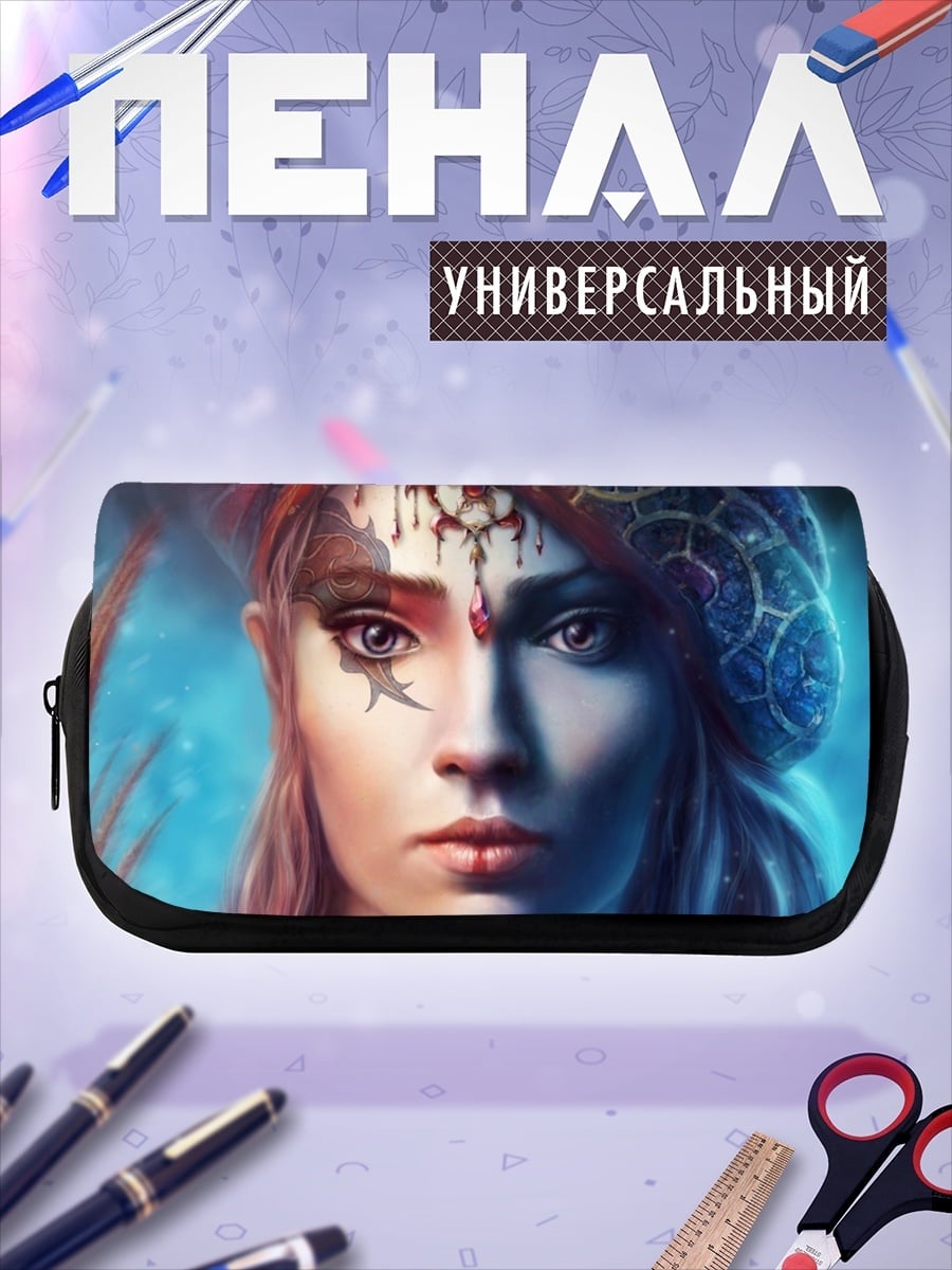 Пенал-косметичка Эльфийка с двойным лицом