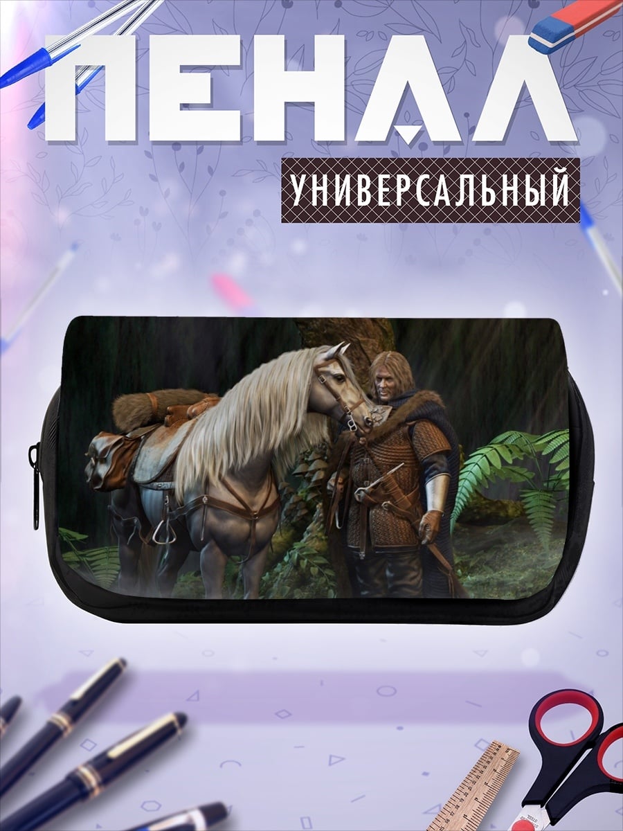 Пенал-косметичка Воин с лошадью