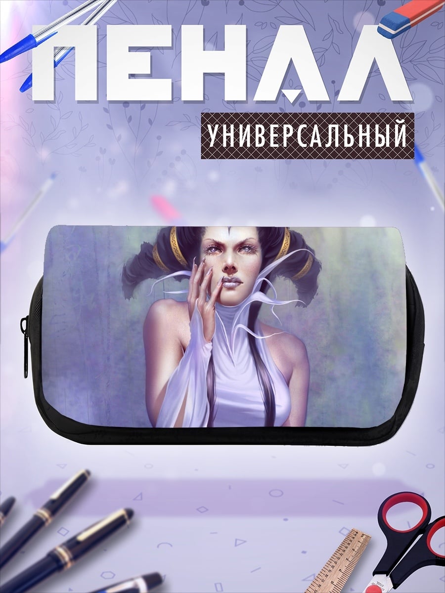 Пенал-косметичка Таинственная женщина в белом