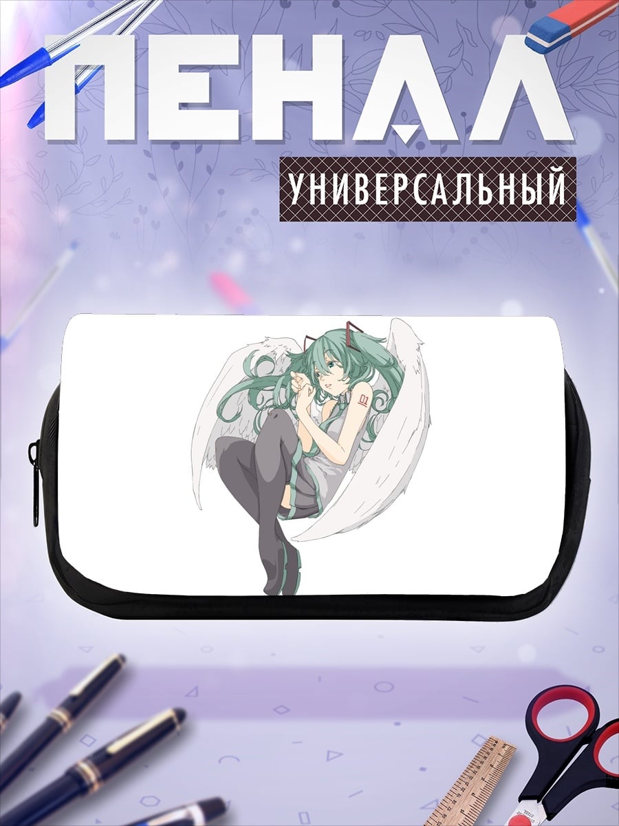 Пенал-косметичка Ангел с зелеными волосами