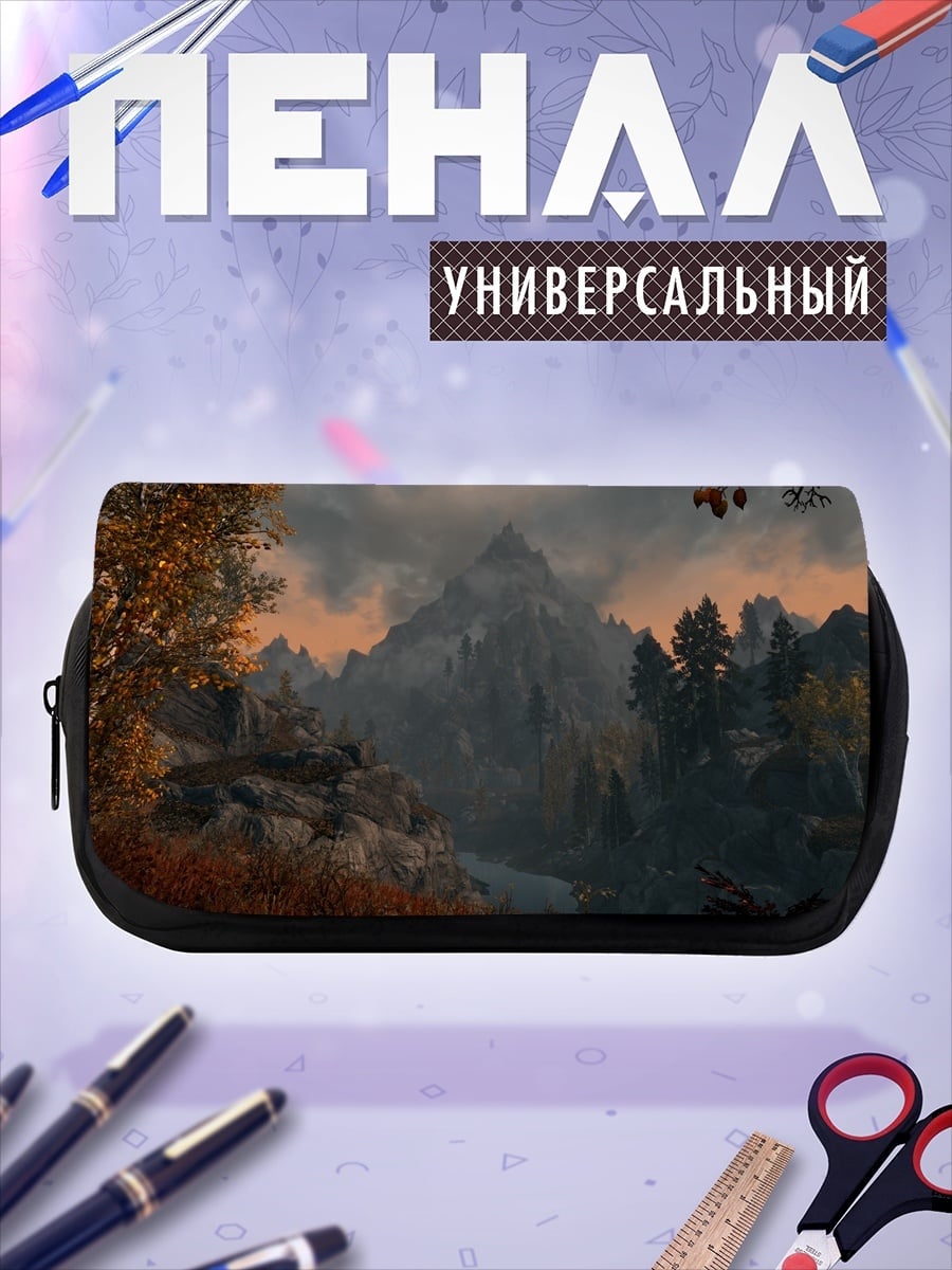 Пенал-косметичка Горный пейзаж осенью