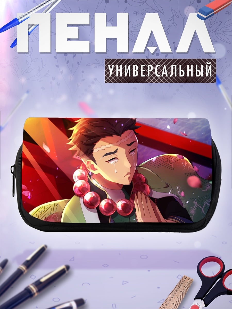 Пенал-косметичка монах в лепестках
