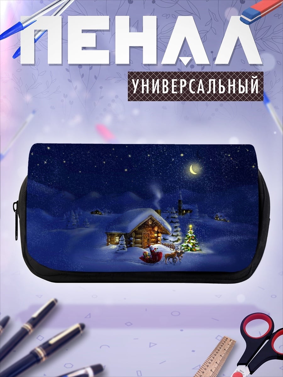 Пенал-косметичка зимняя сказка