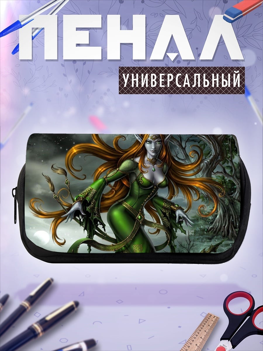 Пенал-косметичка Зеленая лесная фея