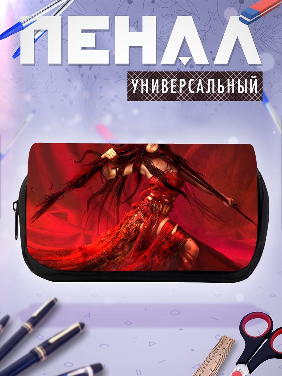 Пенал-косметичка Девушка в красном