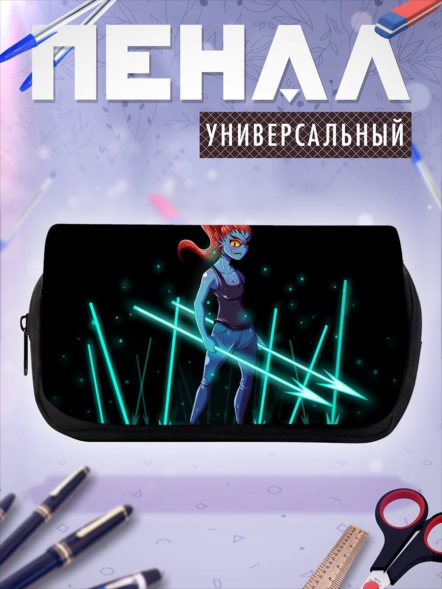 Пенал-косметичка Андертейл синяя воительница