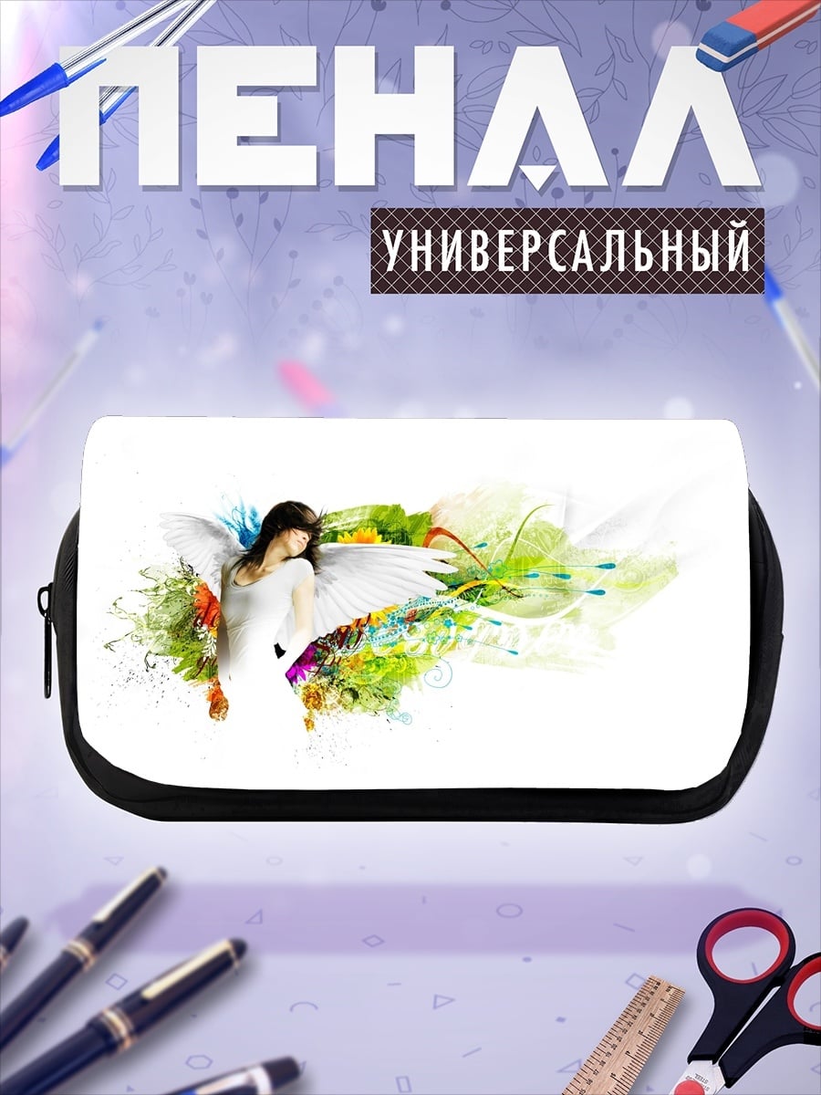 Пенал-косметичка Ангел в цветах