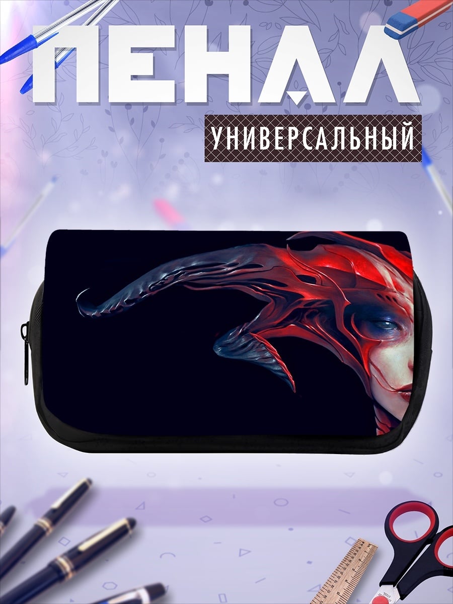 Пенал-косметичка Красная демоническая маска