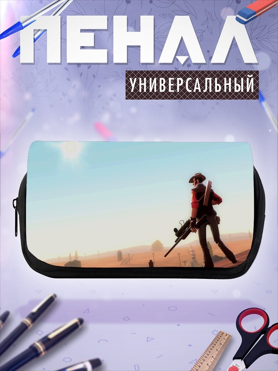 Пенал-косметичка ковбой с винтовкой
