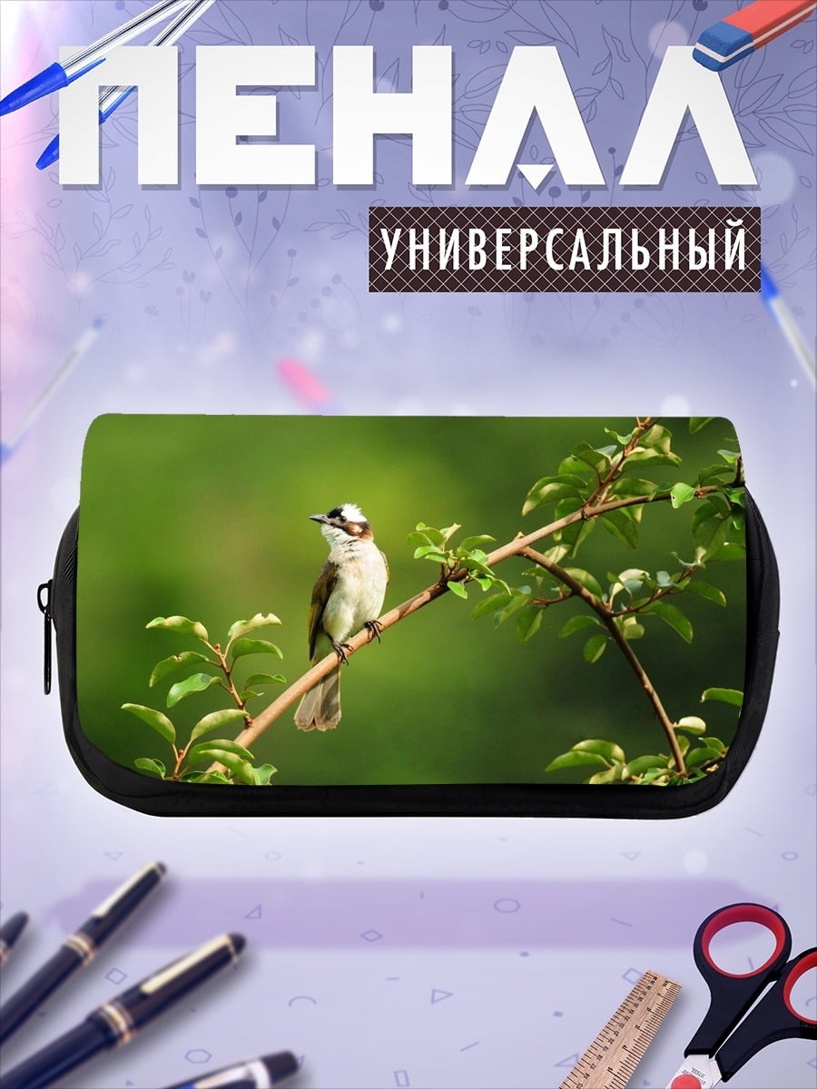 Пенал-косметичка птица на ветке