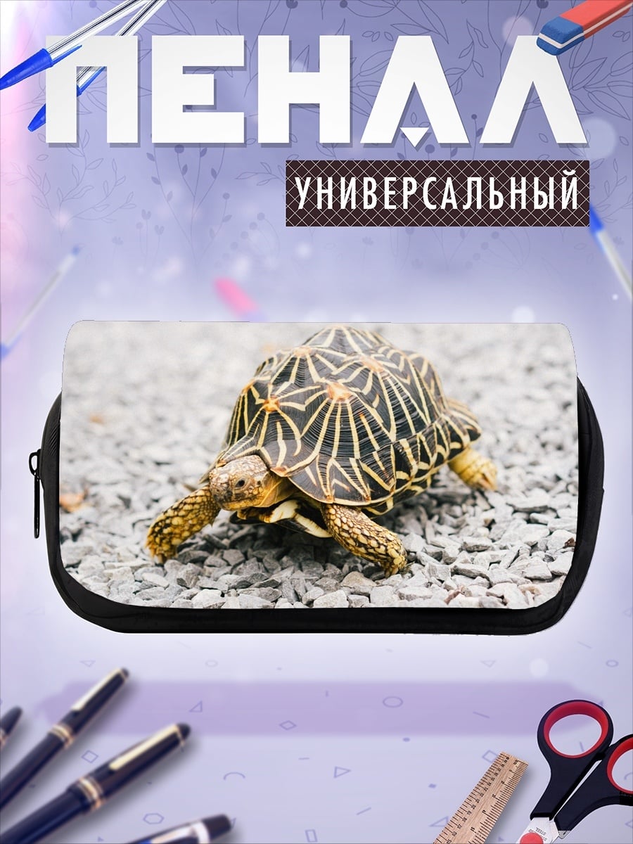 Пенал-косметичка Черепаха на камнях