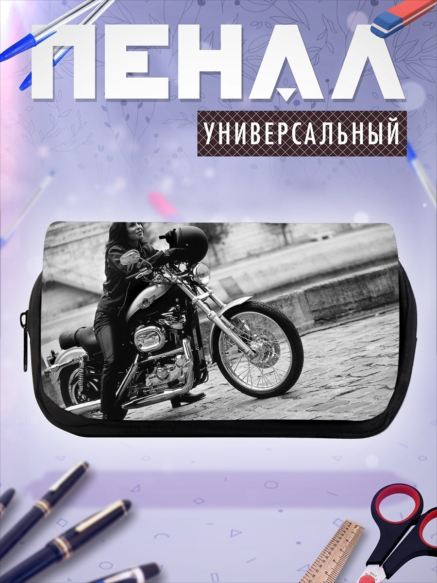 Пенал-косметичка Девушка байкер