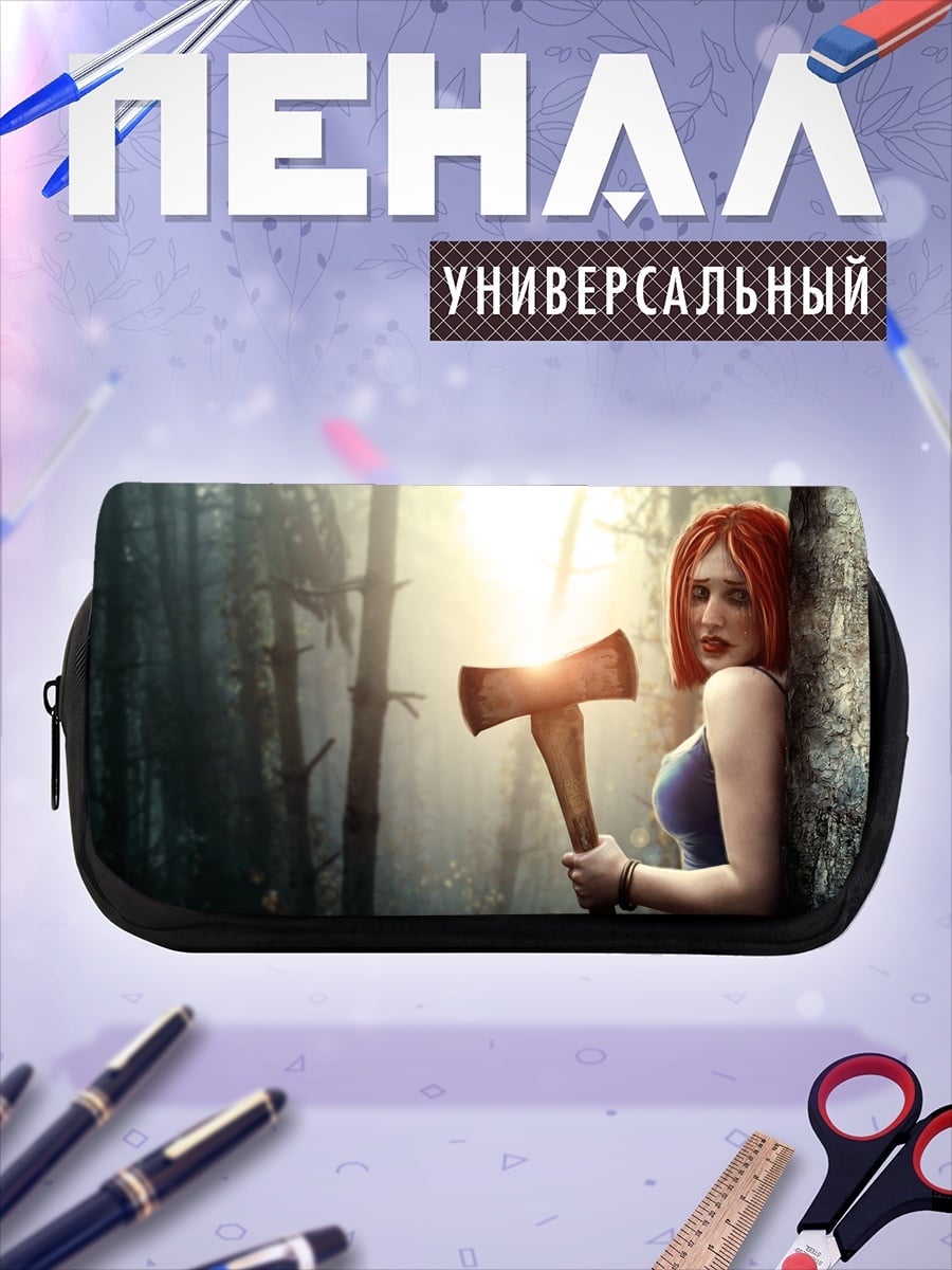 Пенал-косметичка Девушка с топором