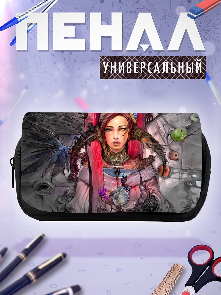 Пенал-косметичка девушка с крыльями