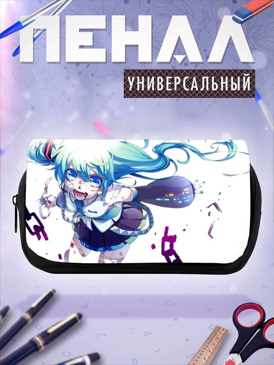 Пенал-косметичка Аниме девушка мику
