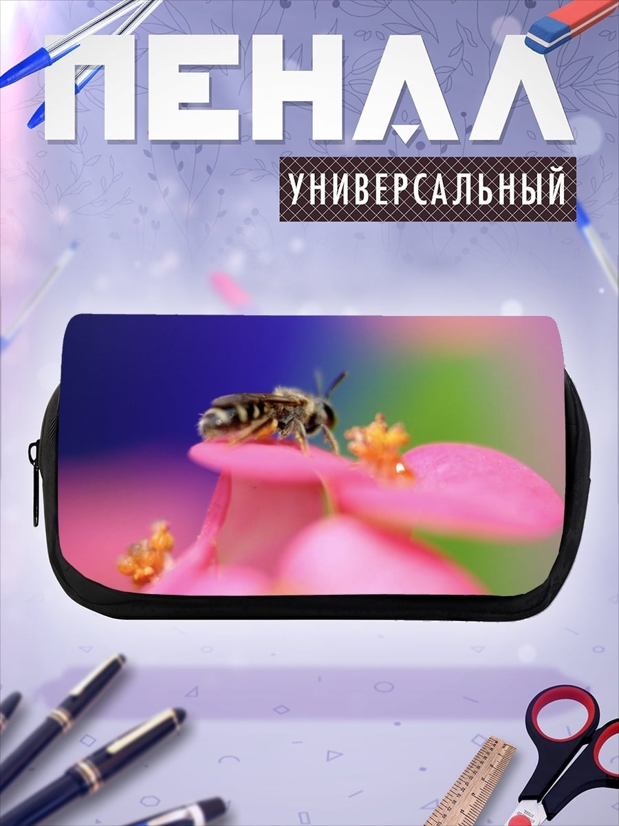Пенал-косметичка Пчела на цветке