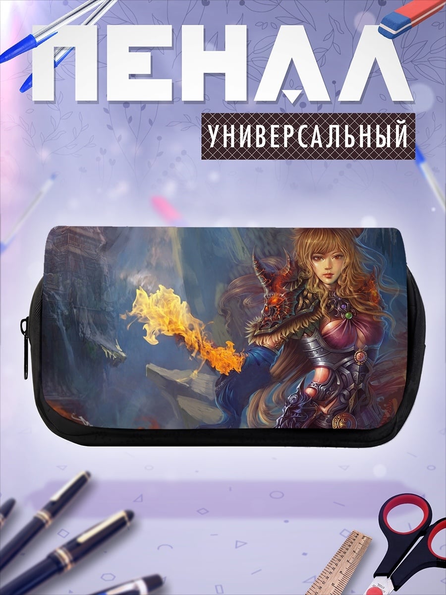 Пенал-косметичка Воительница с огнем
