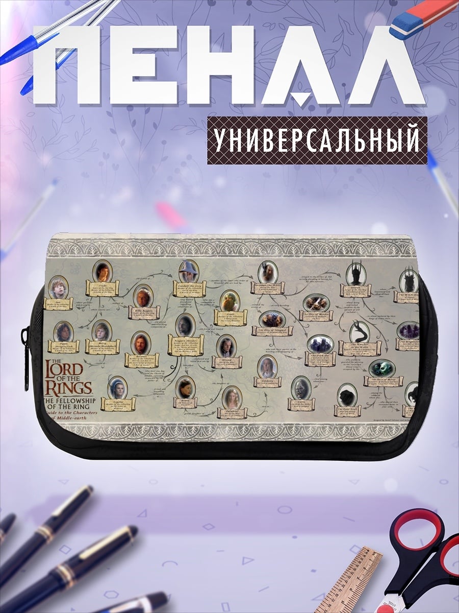 Пенал-косметичка Карта Средиземья