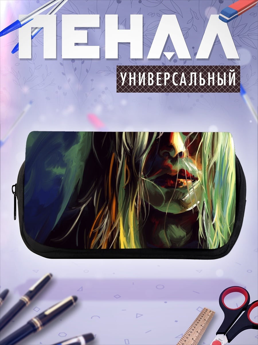 Пенал-косметичка Девушка с волосами