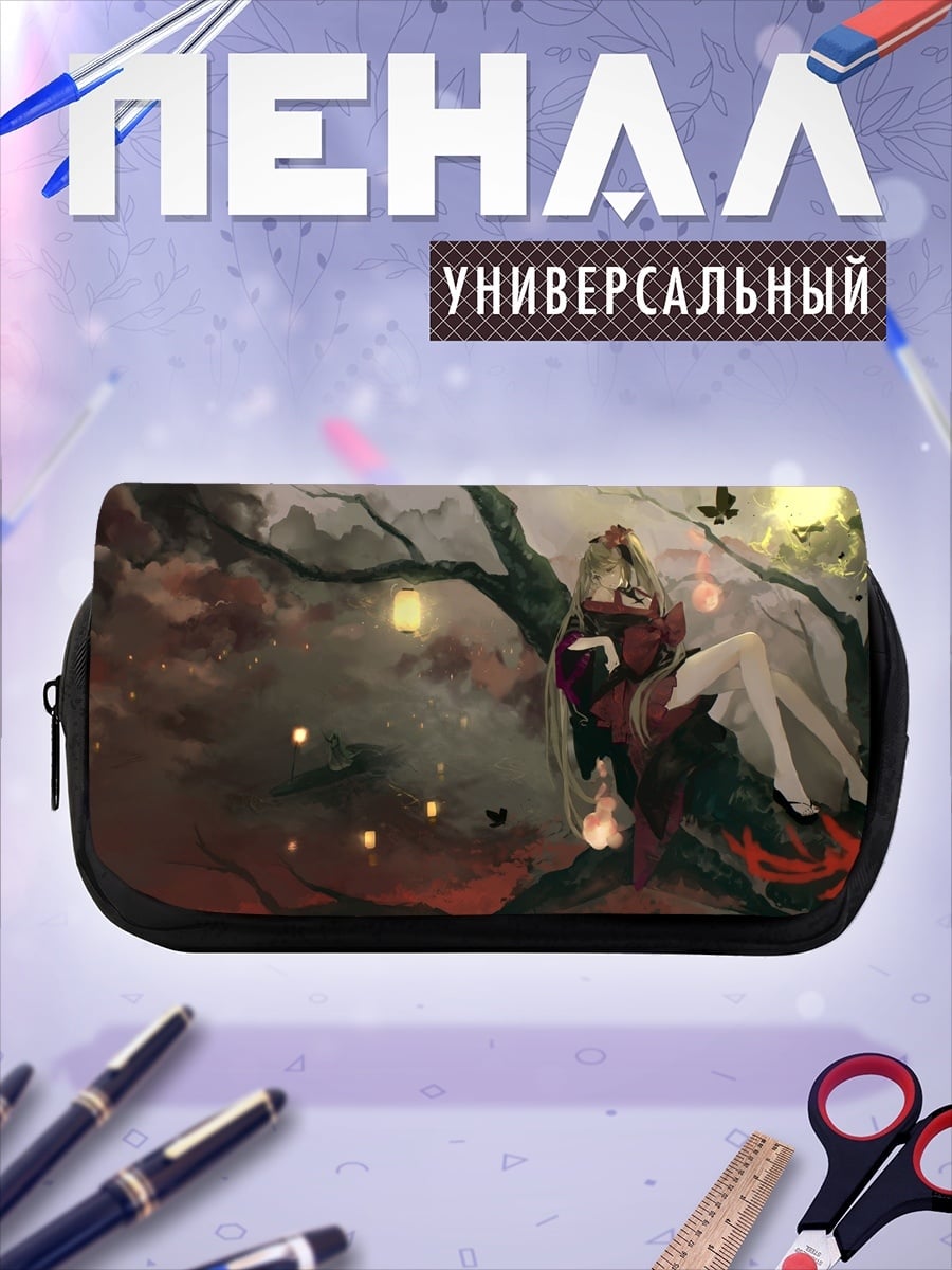 Пенал-косметичка девушка в дереве