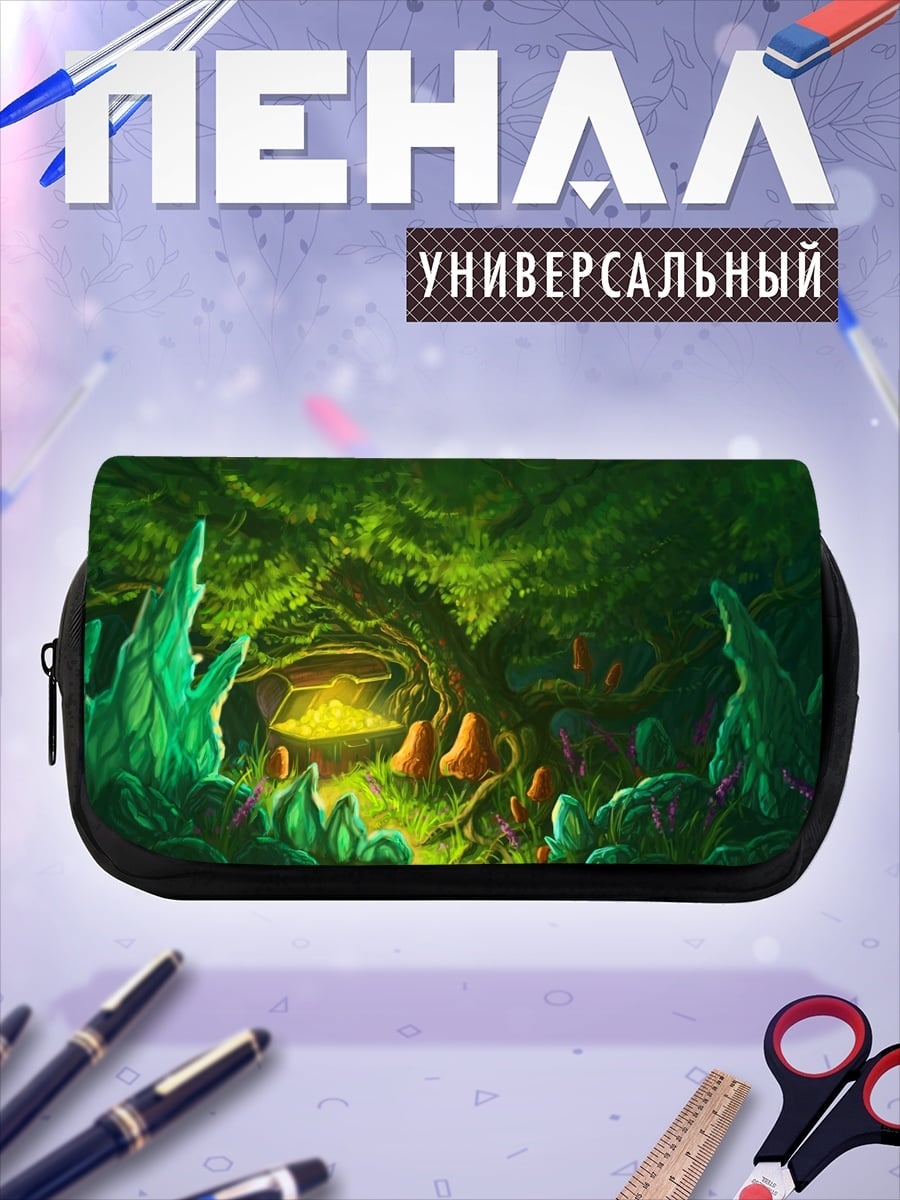 Пенал-косметичка Сказочный лес с грибами