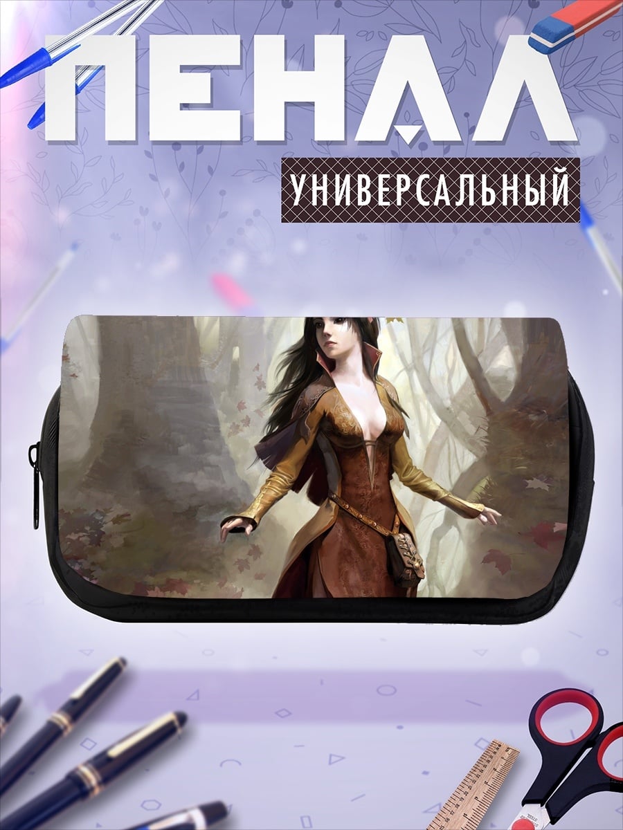 Пенал-косметичка Девушка в лесу