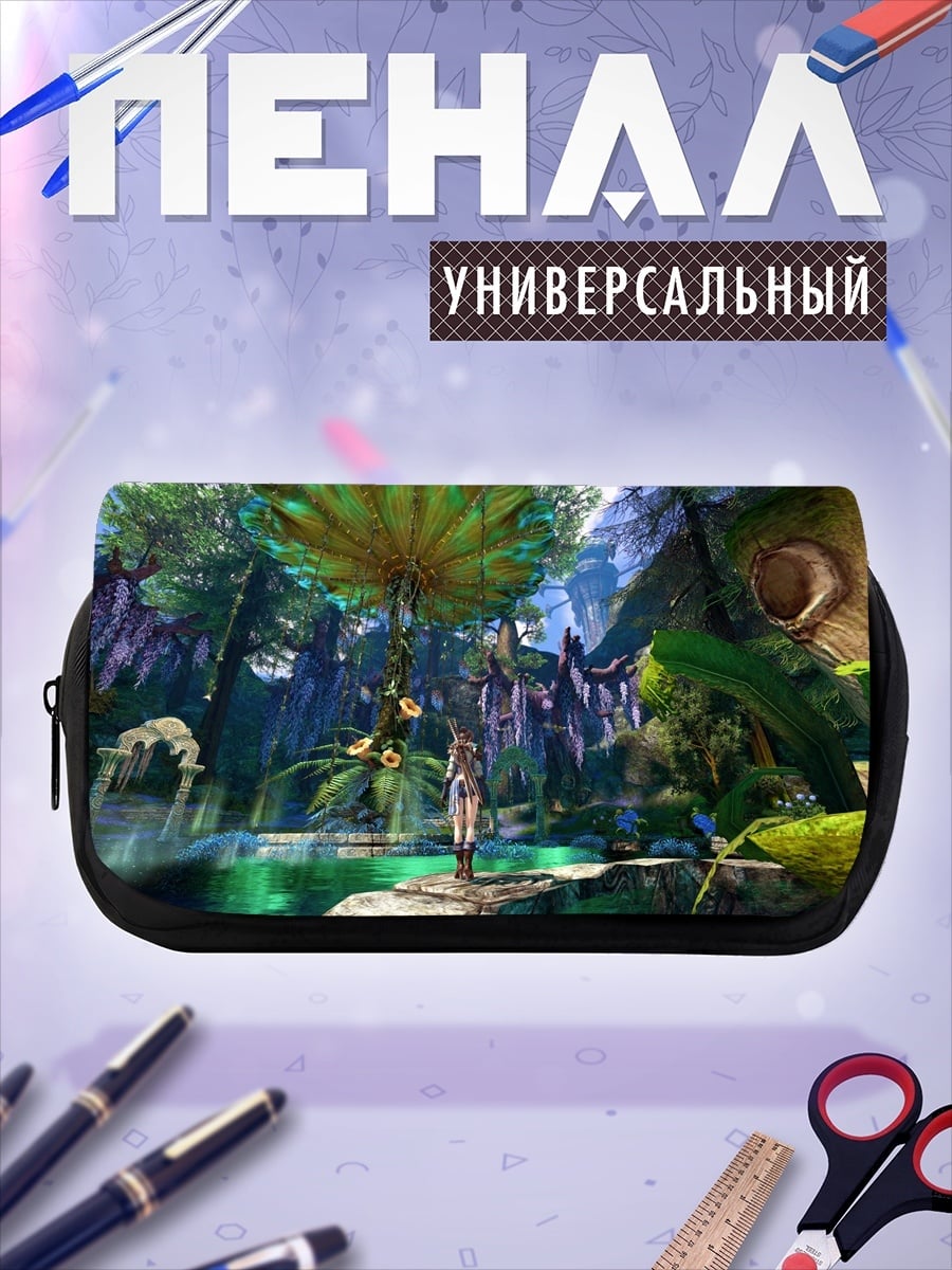 Пенал-косметичка Девушка в джунглях