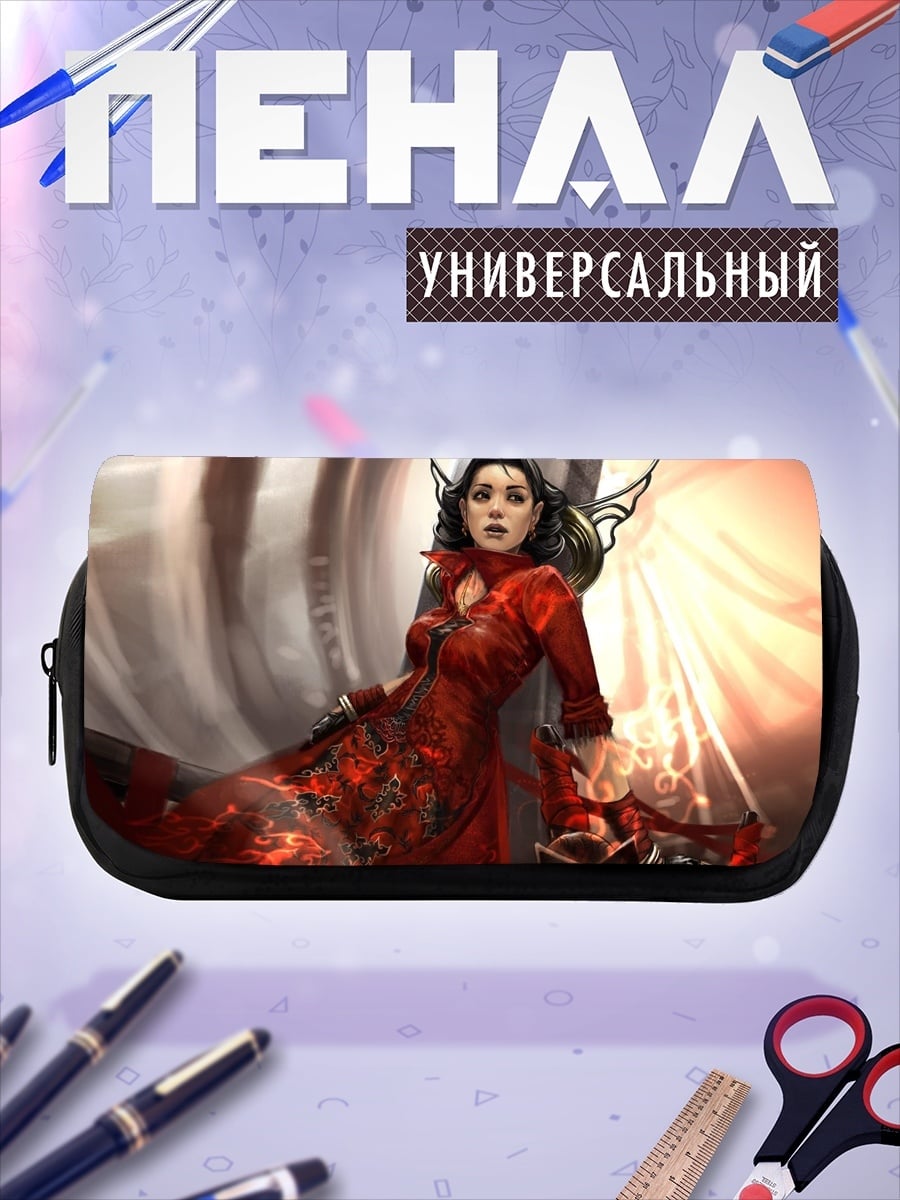 Пенал-косметичка Девушка в красном