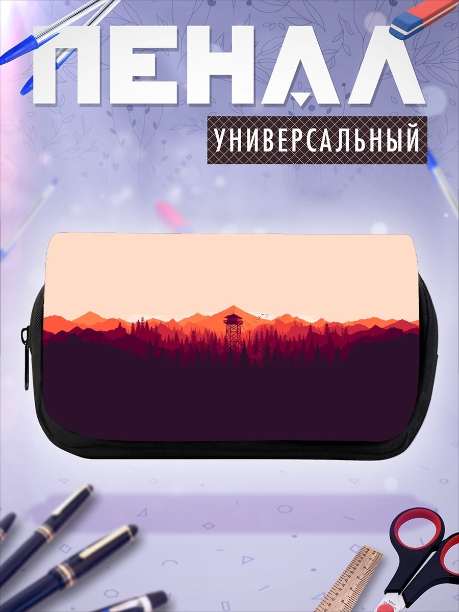 Пенал-косметичка минималистичный пейзаж