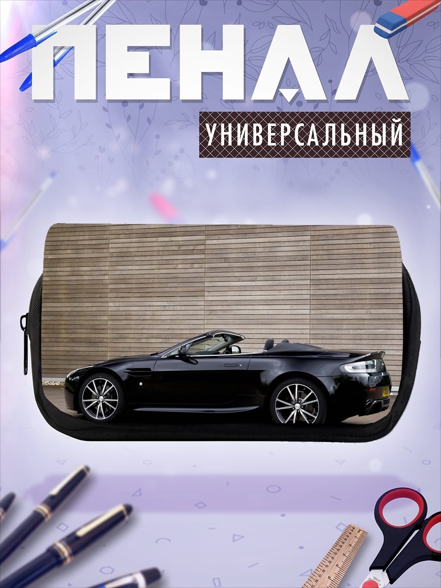 Пенал-косметичка черный кабриолет