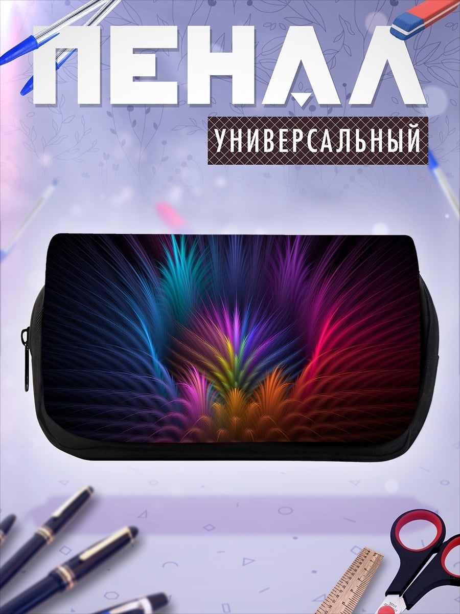 Пенал-косметичка Неоновые цветы