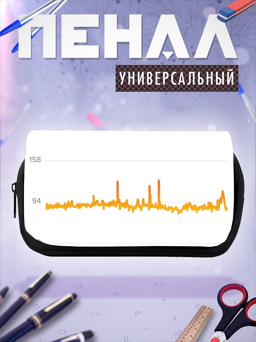 Пенал-косметичка График сердечного ритма