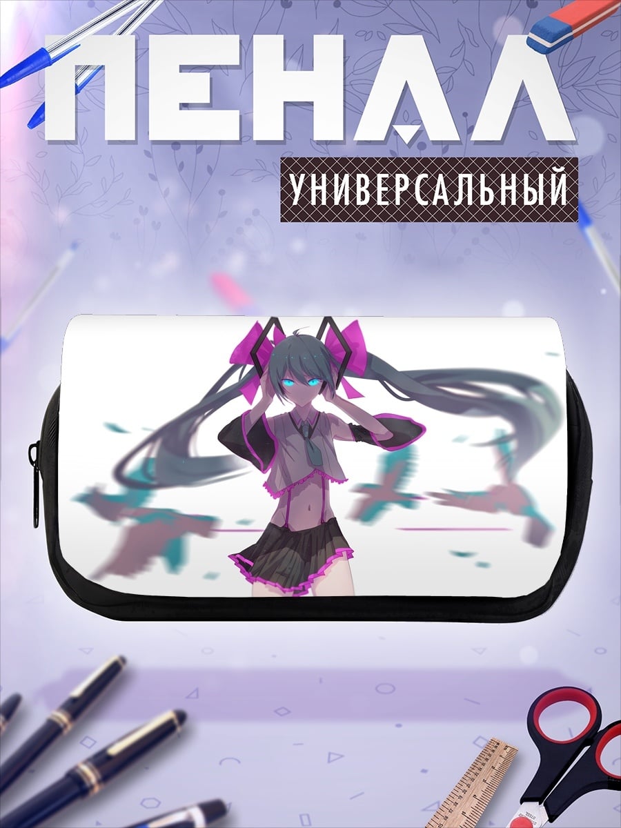 Пенал-косметичка мику танцует в космосе