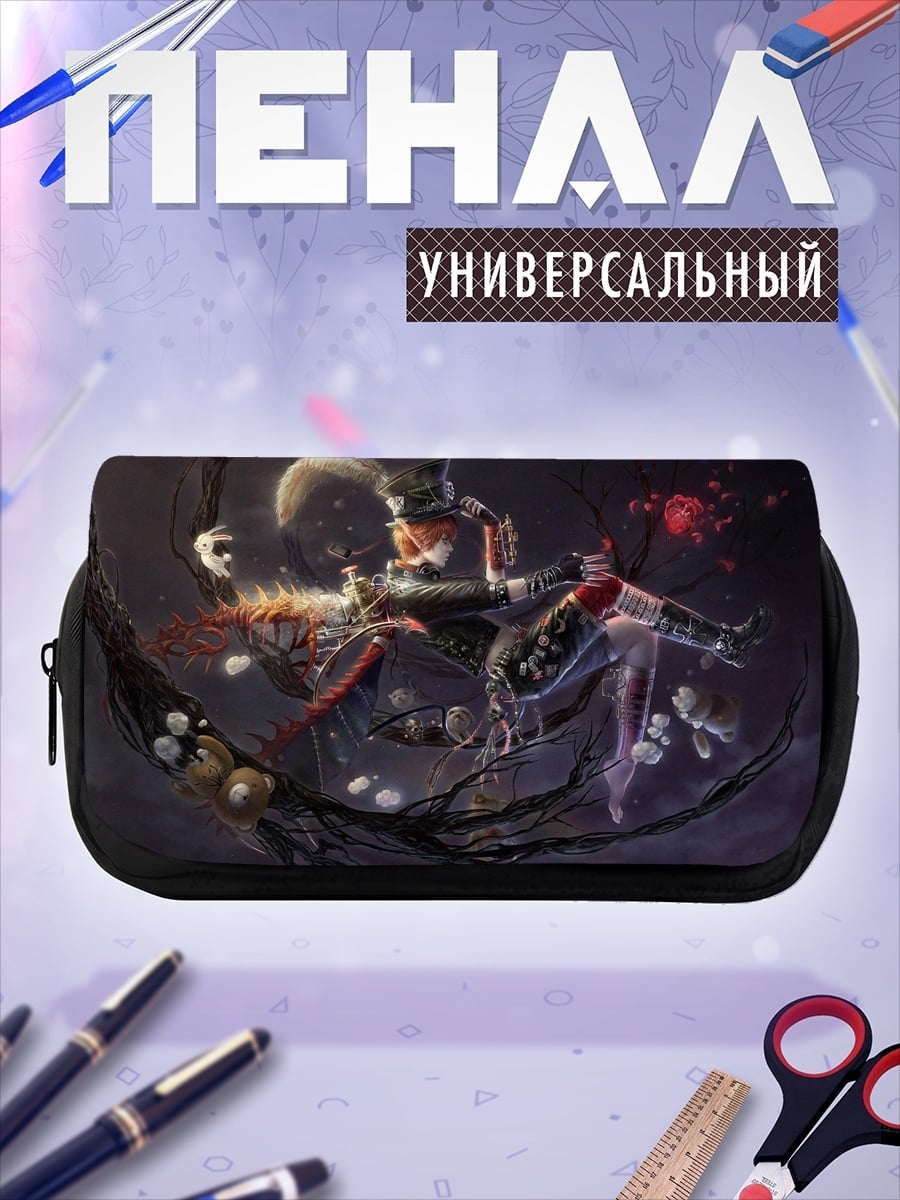 Пенал-косметичка Девушка в шляпе